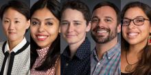 Headshots of See-Won Byun, Sukanya Chakrabarti, Laura Green, Michael David Lukas and Leslie Quintanilla